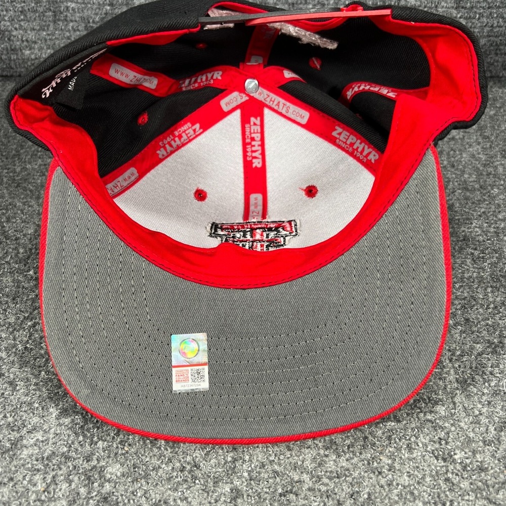 Texas Tech Red Raiders Cap Hat Snap Back Black Zephyer New with Tags NWT Big 12 - Picture 12 of 14